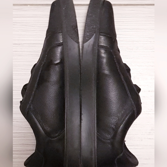 Call It Spring Black Leather Sneakers Size US 11 - Picture 2 of 4